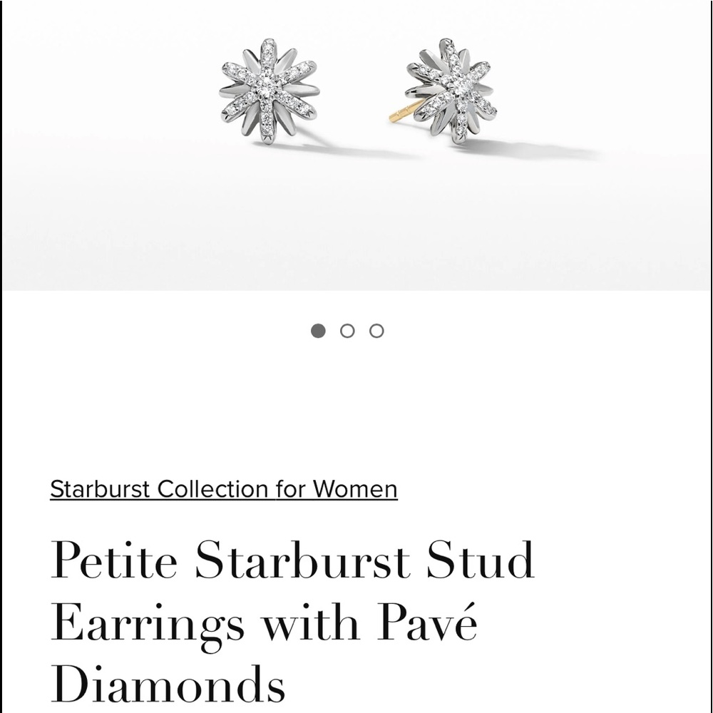 Petite Starburst Stud Earrings with Pavé Diamonds